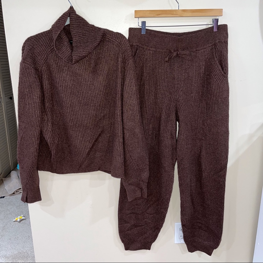 Rag & Bone brown 100% cashmere set